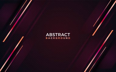 Soyut Koyu Kahverengi Arkaplan ve Shinny Turuncu Çizgiler. Grafik Tasarım Elementi.