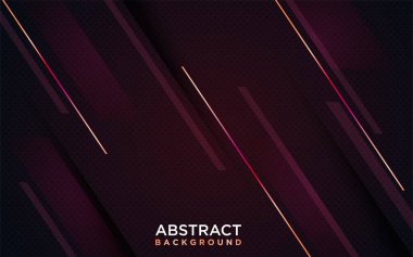 Soyut Koyu Kahverengi Arkaplan ve Shinny Turuncu Çizgiler. Grafik Tasarım Elementi.