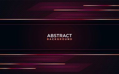 Soyut Koyu Kahverengi Arkaplan ve Shinny Turuncu Çizgiler. Grafik Tasarım Elementi.