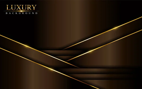 Abstrakter Dunkelbrauner Luxus Hintergrund Kombiniert Mit Goldenem Element Grafisches Gestaltungselement — Stockvektor
