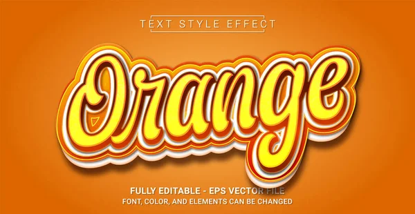Orange Text Style Effect Grafisk Formgivning — Stock vektor