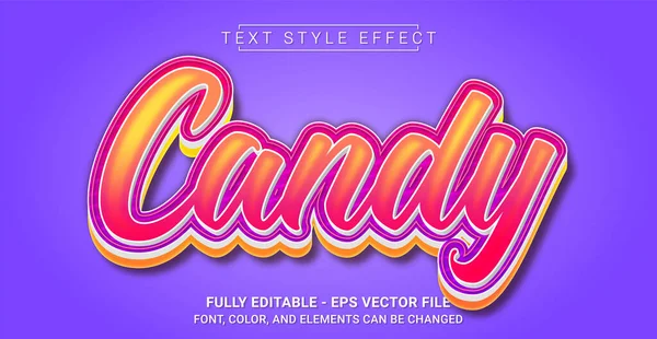 Candy Metin Biçimi Efekti Grafik Tasarım Elementi — Stok Vektör