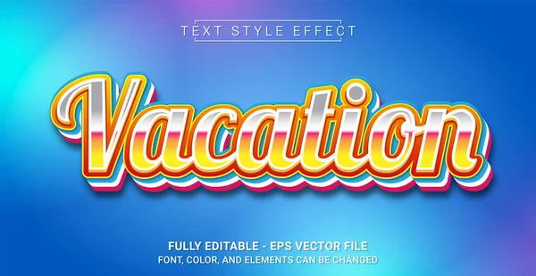 Vakantie Tekst Stijl Effect Grafische Vormgeving Element — Stockvector