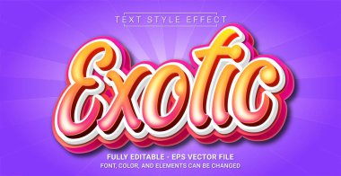 Egzotik Metin Biçimi Efekti. Grafik Tasarım Elementi.
