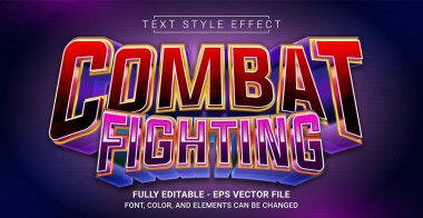 Dövüş Metni Stili Efekti. Grafik Tasarım Elementi.