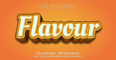 Lezzetli Metin Biçimi Efekti. Düzenlenebilir Grafik Metin Şablonu.