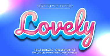 Güzel Metin Biçimi Efekti. Düzenlenebilir Grafik Metin Şablonu.