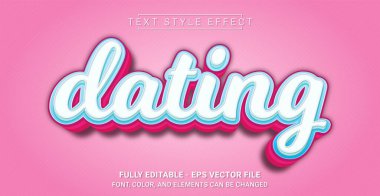 Tarih Metni Biçimi Efekti. Düzenlenebilir Grafik Metin Şablonu.