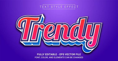 Moda Metin Biçimi Efekti. Düzenlenebilir Grafik Metin Şablonu.