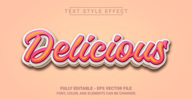 Lezzetli Metin Biçimi Efekti. Düzenlenebilir Grafik Metin Şablonu.