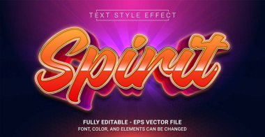 Ruh Metni Biçimi Efekti. Düzenlenebilir Grafik Metin Şablonu.