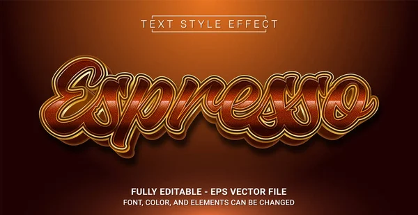 Espresso Metin Biçimi Efekti. Düzenlenebilir Grafik Metin Şablonu.