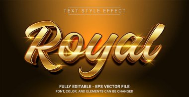 Kraliyet Metin Biçimi Efekti. Düzenlenebilir Grafik Metin Şablonu.
