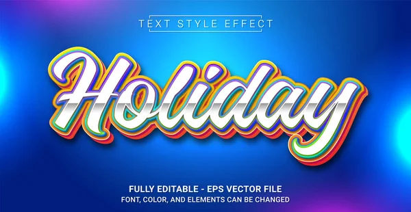 Vakantie Tekststijl Effect Bewerkbaar Grafisch Tekstsjabloon — Stockvector