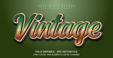 Klasik Metin Biçimi Efekti. Düzenlenebilir Grafik Metin Şablonu.