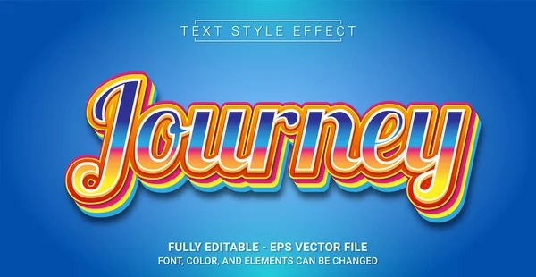 Seyahat Metni Biçimi Efekti. Düzenlenebilir Grafik Metin Şablonu.