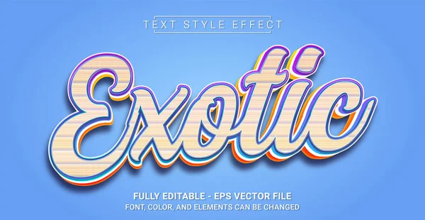 Egzotik Metin Biçimi Efekti. Düzenlenebilir Grafik Metin Şablonu.