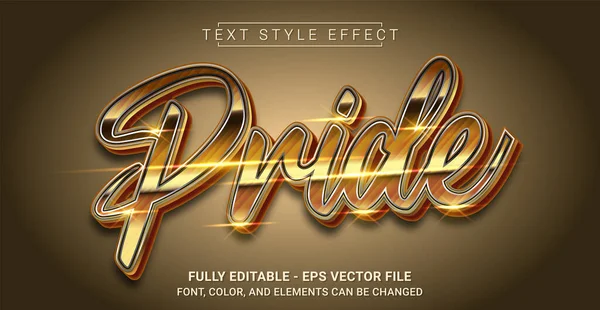 Gurur Metni Biçimi Efekti. Düzenlenebilir Grafik Metin Şablonu.