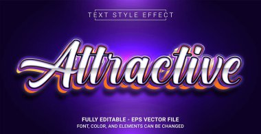 Çekici Metin Biçimi Efekti. Düzenlenebilir Grafik Metin Şablonu.