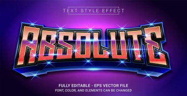 Absolute Text Style Effect. Editable Graphic Text Template.