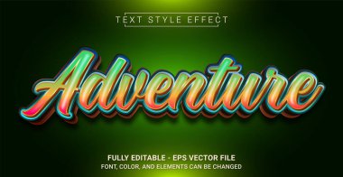 Adventure Text Style Effect. Editable Graphic Text Template.