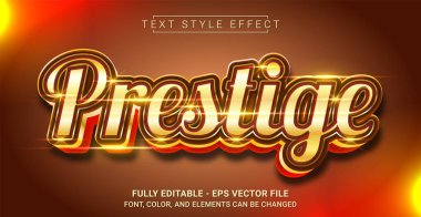 Prestige Text Style Effect. Editable Graphic Text Template.