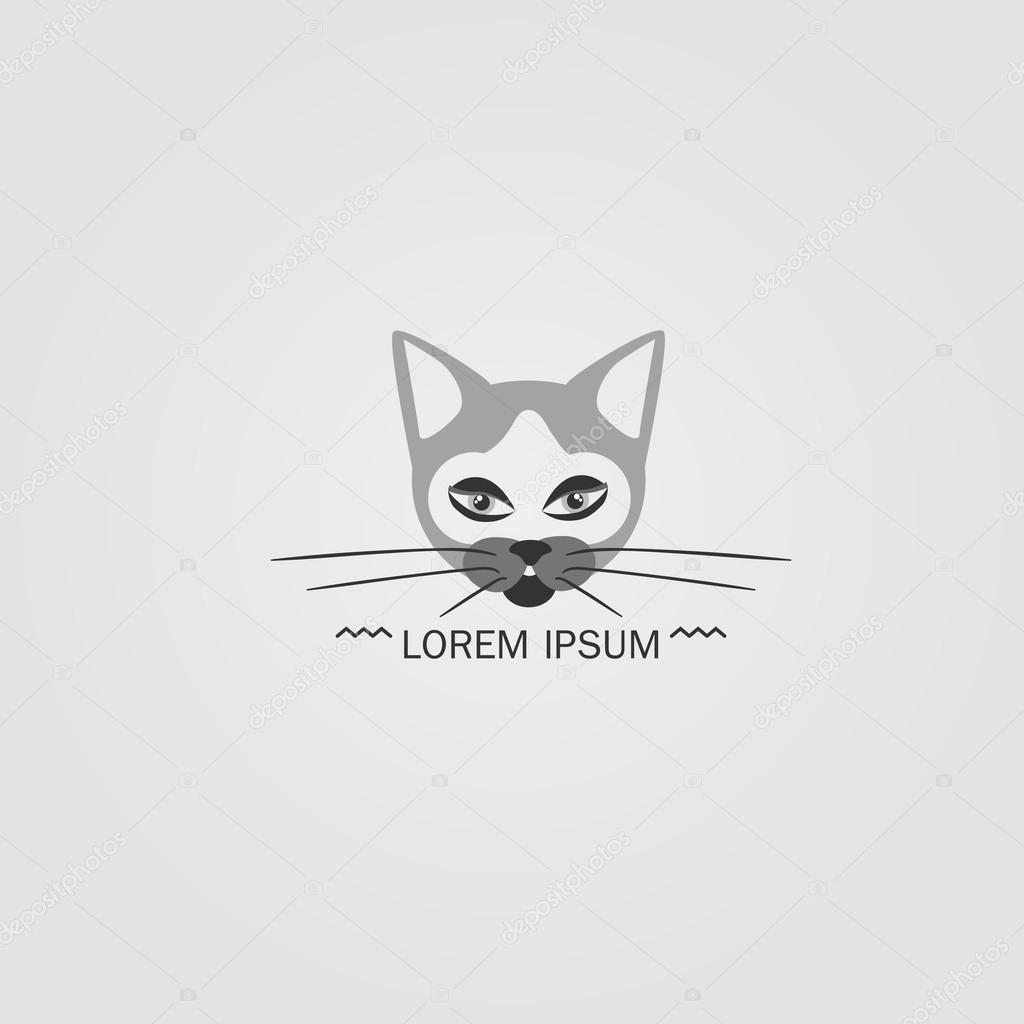 Version of the logo with a Siamese cat