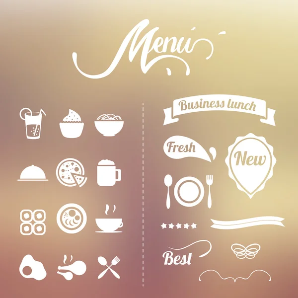 Design Elements menu — Stock Vector