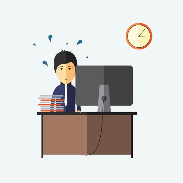 Stress bei der Arbeit — Stockvektor