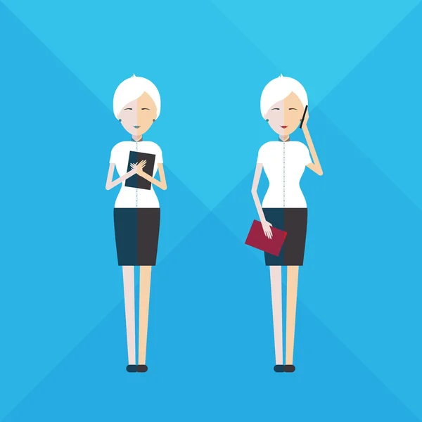 Businesswoman full-length. — Stock Vector