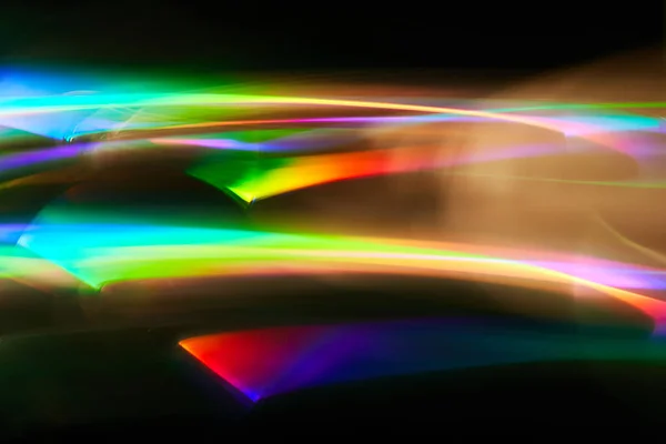Lichtmalerei Einer Belichtung Der Kamera Licht Leuchtet Mit Einem Spektralen — Stockfoto