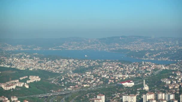 Istanbul Von Oben Mit Blick Auf Die Stadt Und Die — Stockvideo