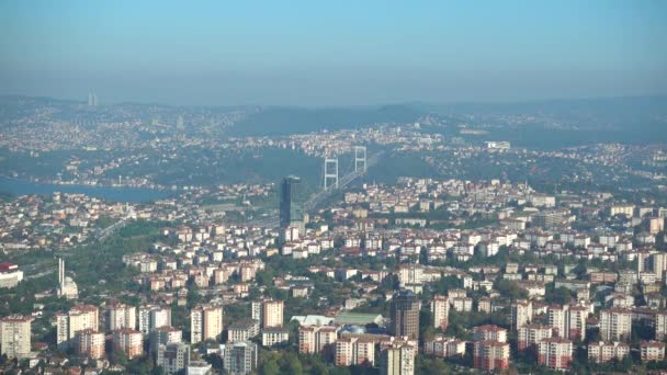 Istanbul Vue Sur Ville Détroit Bosphore Gratte Ciel Saphir Turquie — Video