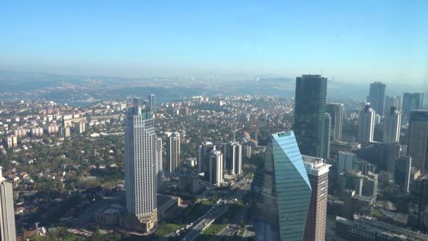 Istanbul Vista Dall Alto Della Città Del Quartiere Degli Affari — Video Stock