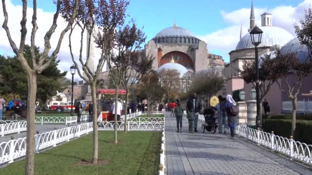 Stambuł Hagia Sophia Placu Sultanahmet Turcja Stambuł Wrzesień 2021 — Wideo stockowe