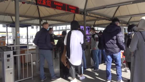 Istanbul Eminonu Pier Ticketdrehkreuz Türkei Istanbul September 2021 — Stockvideo