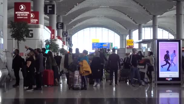 Nové Letiště Istanbulu Odbavovací Terminál Turecko Istanbul Září 2021 — Stock video
