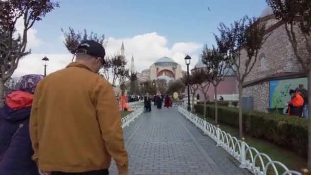 Istanbul Hagia Sophia Sultanahmet Square Turkey Istanbul September 2021 — Stock Video