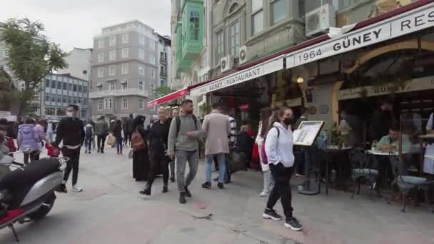 Istambul Pessoas Rua Vida Cidade Turquia Istambul Setembro 2021 — Vídeo de Stock