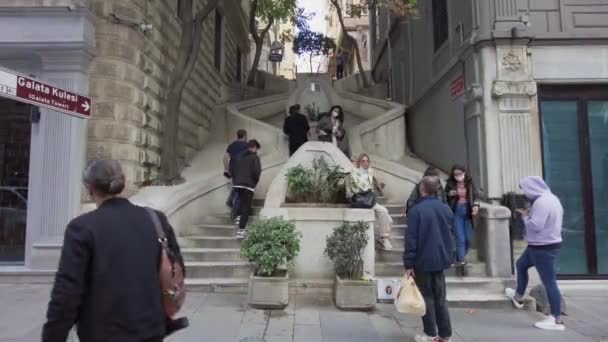 Kamondo Lépcsők Isztambul Törökország Törökország Isztambul 2021 Szeptember — Stock videók