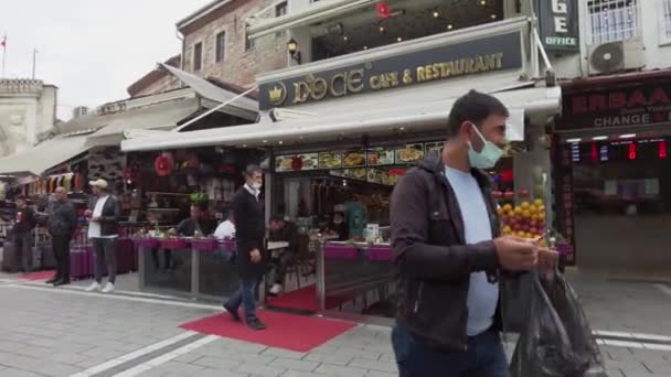 Стамбул Люди Улице Живы Города Туреччина 2021 Вересня — стокове відео