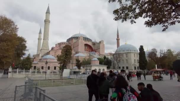 Stambuł Hagia Sophia Placu Sultanahmet Turcja Stambuł Wrzesień 2021 — Wideo stockowe