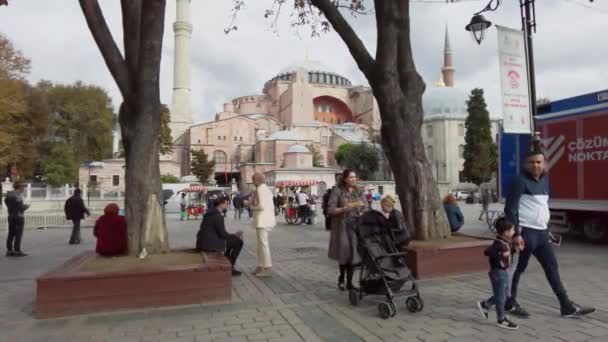 Istanbul Hagia Sophia Sultanahmet Square Turkey Istanbul September 2021 — Stock Video