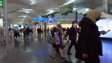 Yeni İstanbul havaalanı, terminal binası. Türkiye İstanbul Eylül 2021 