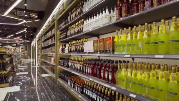 Alcohol Duty Free Shop Vnukovo Airport Moscow September 2021 — Stock Video