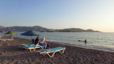 Fethiye Calis Plajı. Tatilde. Fethiye Türkiye Ağustos 2021