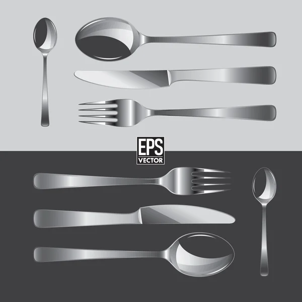 Cutlery set — Stock Vector