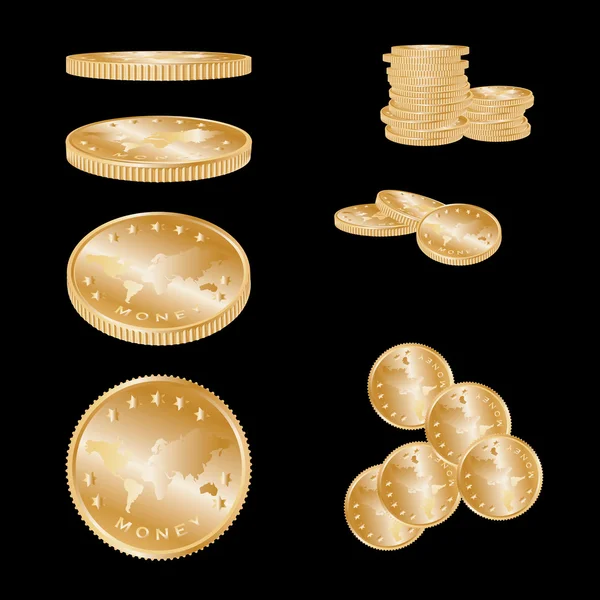 Moneda de oro — Vector de stock