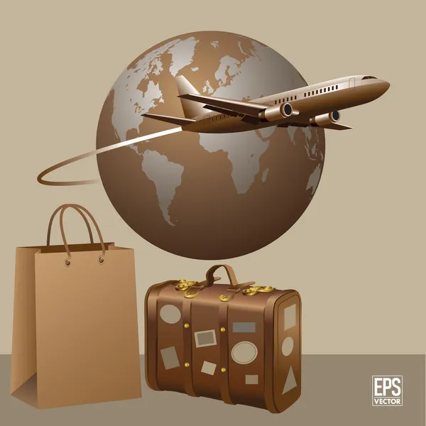 Viajar ao redor do mundo — Vetor de Stock