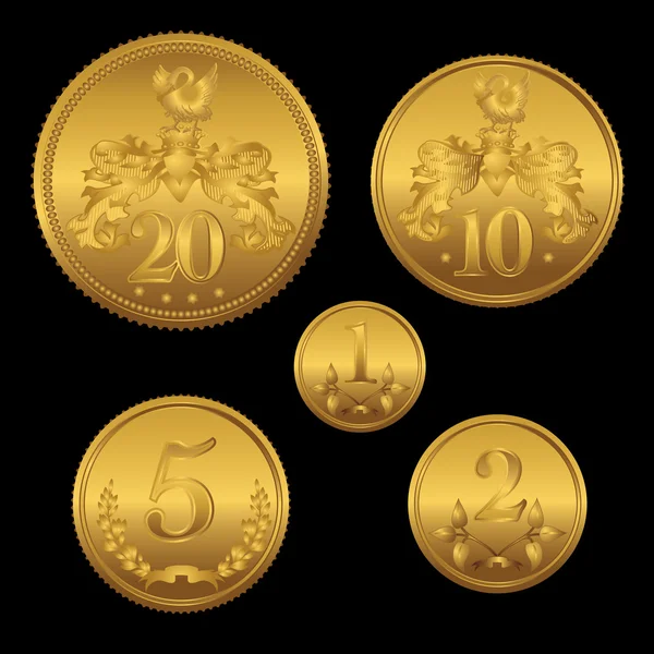 Gouden munten — Stockvector